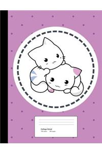 Cute Kitten Cat Anime Manga Composition Book College Rule