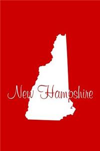 New Hampshire - Red Lined Notebook with Margins