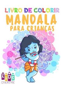 Livro de colorir mandala para crianças de 4 a 6 anos de idade Mandalas fáceis