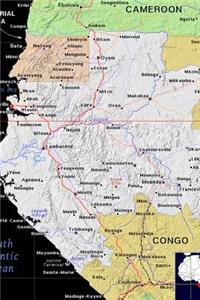 Modern Day Map of Gabon in Africa Journal