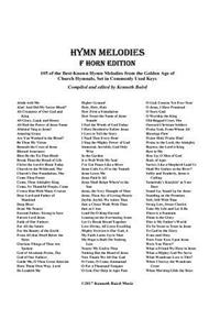 Hymn Melodies for F Horn