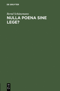 Nulla poena sine lege?