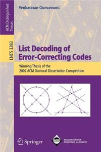 List Decoding of Error-Correcting Codes