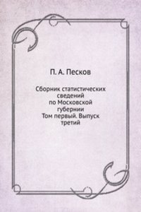 Sbornik statisticheskih svedenij po Moskovskoj gubernii
