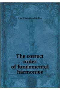 The correct order of fundamental harmonies