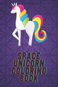 Space Unicorn Coloring Book