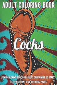 Cocks Coloring Book