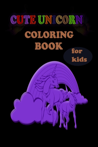 Cute Unicorn Coloring Book for kids