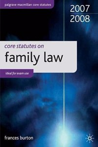 Core Statutes on Family Law (Palgrave Core Statutes)