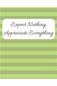 Expect Nothing Appreciate Everything Gratitude Journal