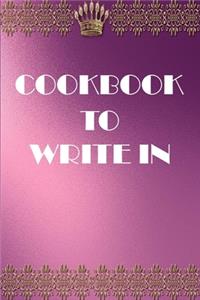 Cookbook to Write in