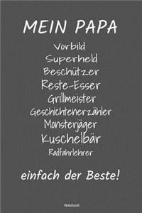 Mein Papa Vorbild Superheld Beschützer einfach der Beste Notizbuch