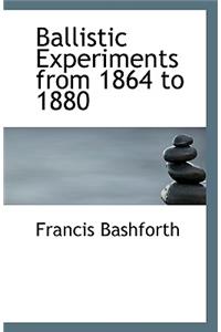 Ballistic Experiments from 1864 to 1880