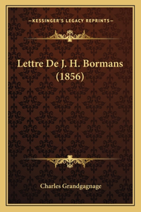 Lettre de J. H. Bormans (1856)
