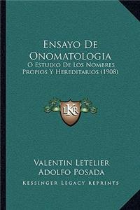 Ensayo De Onomatologia