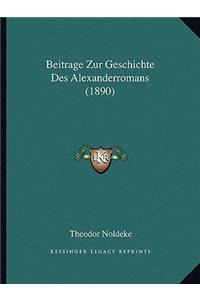 Beitrage Zur Geschichte Des Alexanderromans (1890)