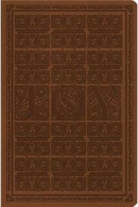 ESV Value Compact Bible (Trutone, Brown, Joy Woodcut Design)