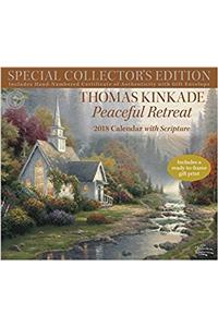 Thomas Kinkade Special Collector's Edition with Scripture 2018 Deluxe Wall Calendar