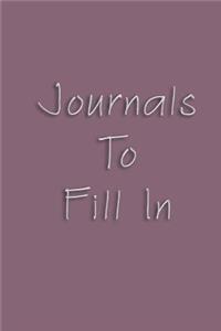 Journals To Fill In