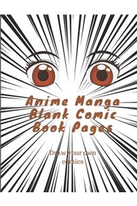 Anime Manga Blank Comic Book Pages