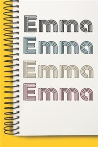 Name Emma Notebook Cute Birthday Gift Born First Given Name Pride Emma
