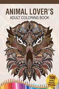 Animal Lover's Adult Coloring Book