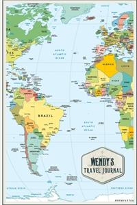 Wendy's Travel Journal: Personalized Travelers Notebook & Planner with Travel Checklist