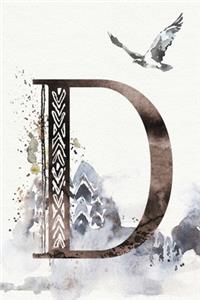 Monthly Planner with Monogram Letter D