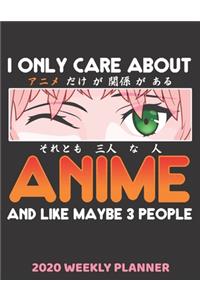 2020 Anime Weekly Planner dated with to do notes