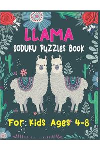 LLAMA Soduku Puzzles Book For Kids Ages 4-8
