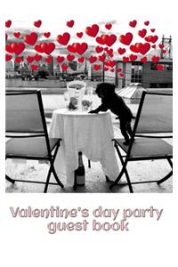 valentine's day pom doggy cuteness party blank guest book