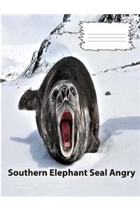Southern Elephant Seal Angry collegeruledlinepaper Composition Book