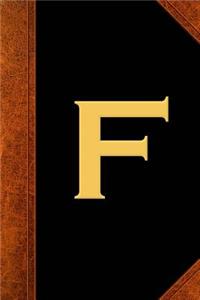Monogram F Personalized 2019 Weekly Planner Monogram F Vintage Style 134 Pages