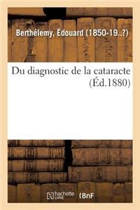 Du Diagnostic de la Cataracte
