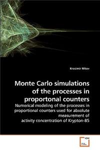 Monte Carlo simulations of the processes in proportonal counters