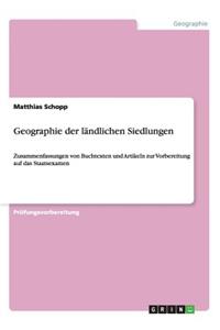 Geographie der ländlichen Siedlungen