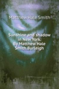 Sunshine and shadow in New York. By Matthew Hale Smith. Burleigh