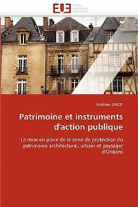 Patrimoine Et Instruments d''action Publique