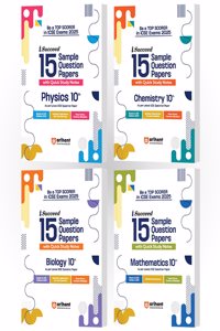 Arihant ICSE i-Succeed Sample Papers for Physics, Chemistry, Biology & Mathematics for Class 10th | Set of 4 books | Exam 2025