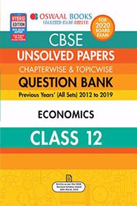 Oswaal CBSE Unsolved Papers Chapterwise & Topicwise Class 12 Economics Book (For March 2020 Exam)