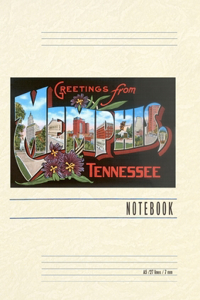 Vintage Lined Notebook Greetings from Memphis, Tennessee