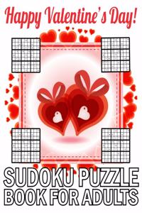 Happy Valentine's Day Sudoku Puzzle Book For Adults