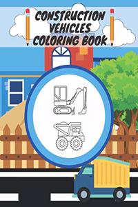 Construction Vehicles Coloring Book