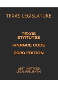 Texas Statutes Finance Code 2020 Edition
