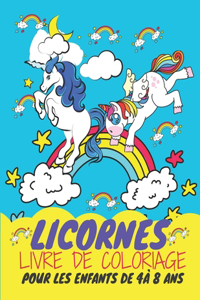 Licornes Livre de Coloriage Pour les Enfants de 4 à 8 Ans