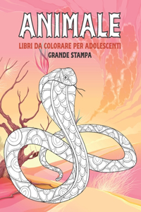 Libri da colorare per adolescenti - Grande stampa - Animale