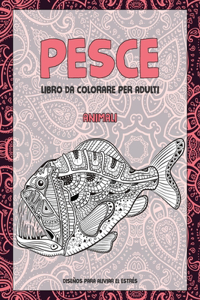 Libro da colorare per adulti - Diseños para aliviar el estrés - Animali - Pesce