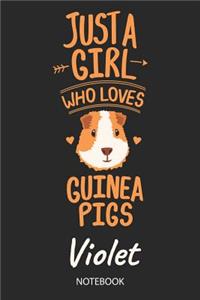 Just A Girl Who Loves Guinea Pigs - Violet - Notebook
