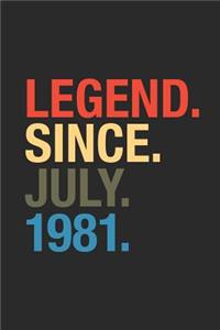 Legend Since July 1981