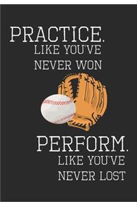 Practice Like You've Never Won Perform Like You've Never Lost